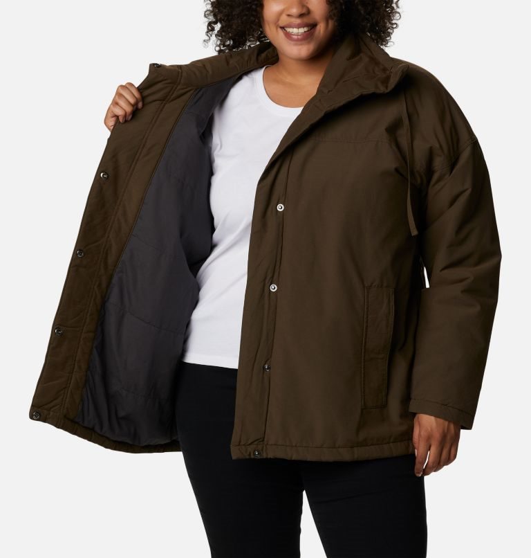 Women's Columbia Maple Hollow Insulated Jackets Dark Brown | Plus Size CA-DC5A1